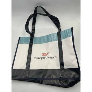 Vineyard Vines Reusable Tote Bag Large Whale Logo Beach Grocery Shopping Black